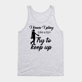 870 Play like a Girl Front Only Tank Top